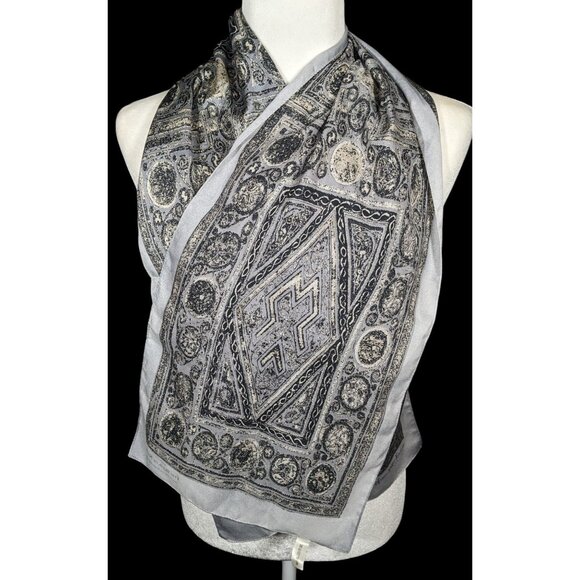 Book Of Kells Dublin Ireland Grey Celtic Scarf - Picture 2 of 9